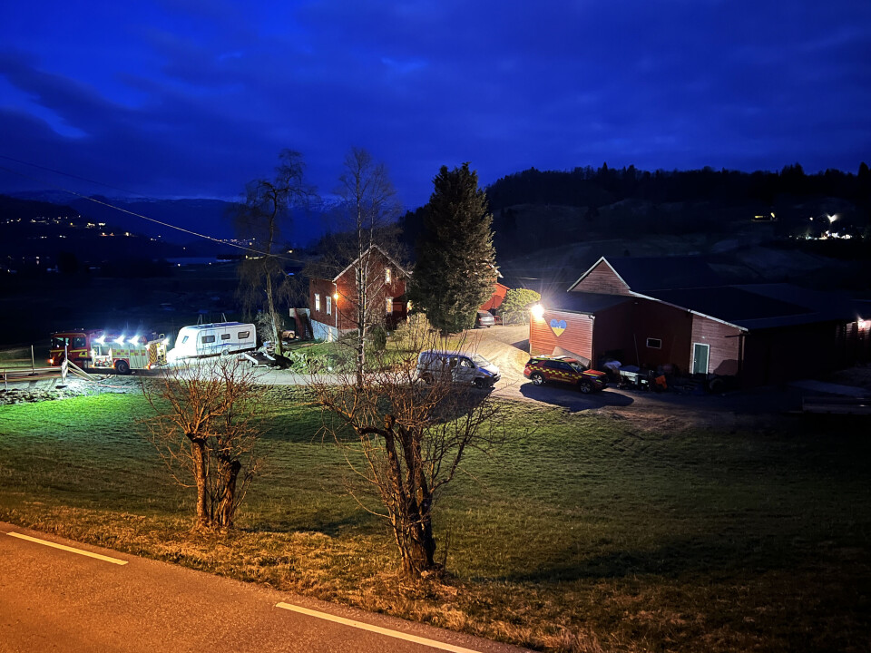 På denne eigedomen oppstod pipebrannen.