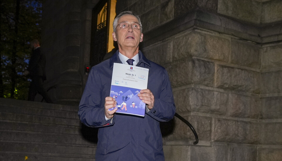 Finansminister Jens Stoltenberg held fram forslaget til neste års statsbudsjett.